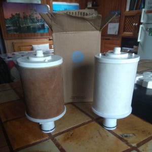 filtros antes y después de un año de uso, evidencia de calidad de funcionamiento 